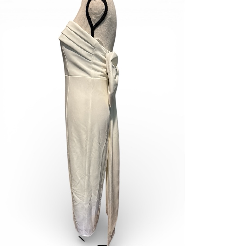 Lulus Fabulous Phenomenon White Strapless Bow Midi Dress size‎ Small NWT - Picture 10 of 10